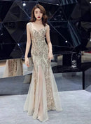 Vestido Longo em Paetê Sirène Royale - DrèssChic