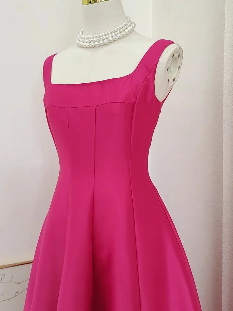 Vestido de Cetim Midi-Longo Realeza Serena  - DrèssChic®