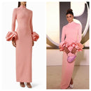 Vestido Longo em Cetim Rose Éternelle® - DrèssChic