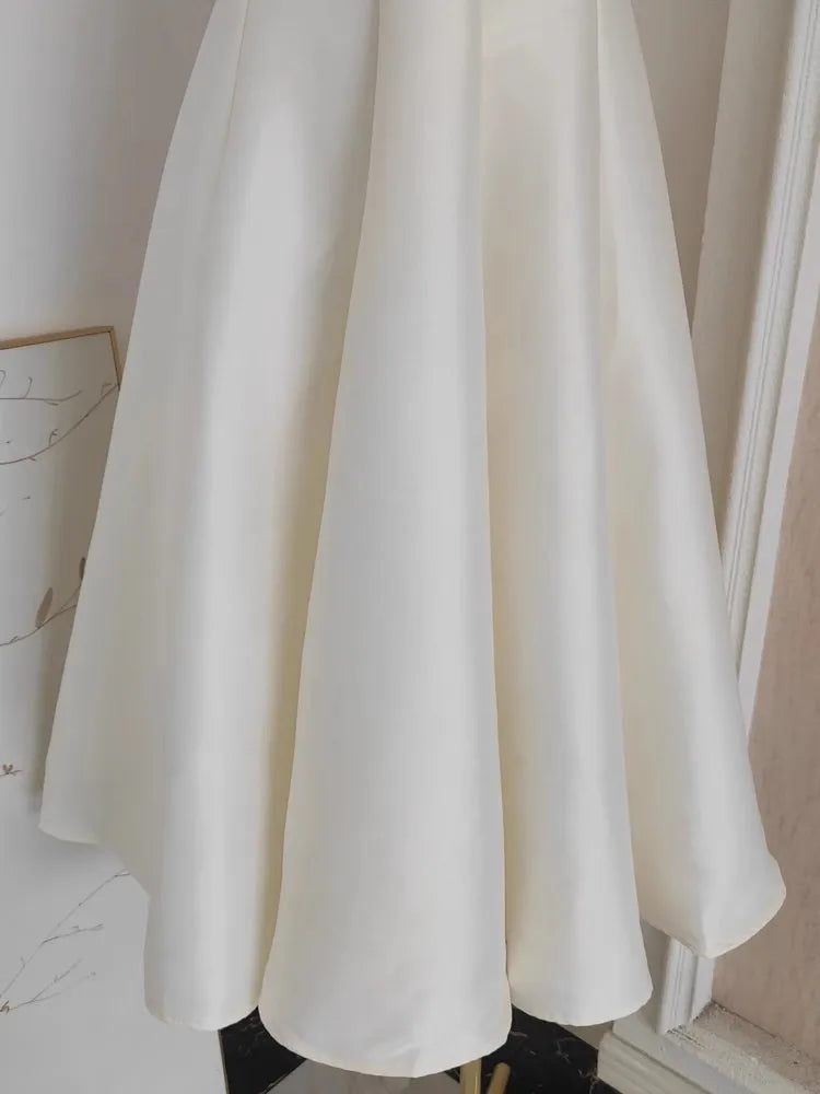 Vestido de Cetim Midi-Longo Realeza Serena  - DrèssChic®