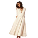 Vestido Elegante Midi Longo Elisa Fleur - DrèssChic