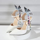 Scarpin de Couro Salto Agulha Fly Butterfly® - PasChic