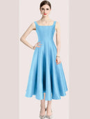 Vestido de Cetim Midi-Longo Realeza Serena  - DrèssChic®