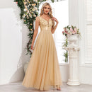 Vestido Longo em Paetê e Tule Sarah - DrèssChic