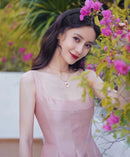 Vestido de Cetim Midi-Longo Realeza Serena  - DrèssChic®