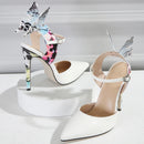 Scarpin de Couro Salto Agulha Fly Butterfly® - PasChic