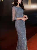 Vestido Longo em Paetê Éclat de Perles - DrèssChic