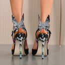 Scarpin de Couro Salto Agulha Fly Butterfly® - PasChic