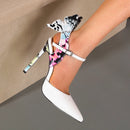 Scarpin de Couro Salto Agulha Fly Butterfly® - PasChic