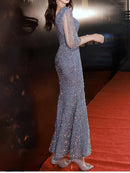 Vestido Longo em Paetê Éclat de Perles - DrèssChic