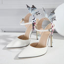 Scarpin de Couro Salto Agulha Fly Butterfly® - PasChic