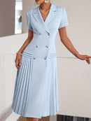 Vestido Midi Elegante e Clássico - Rosée Majestueuse®