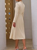 Vestido Midi Elegante e Clássico - Rosée Majestueuse®