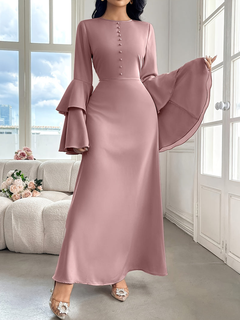 Vestido Longo Acetinado Aurora Belle - DrèssChic
