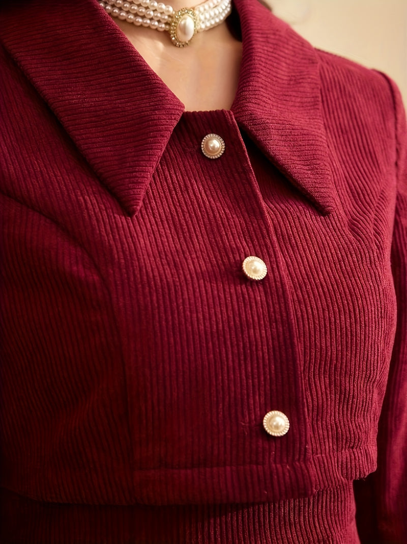 Conjunto de Veludo Cotelê - Velvet Bordeaux®