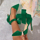 Scarpin de Camurça Salto Agulha Noeud de Luxe - PasChic