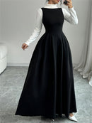 Vestido Midi Longo Elegante e Clássico - Black Majestueuse®