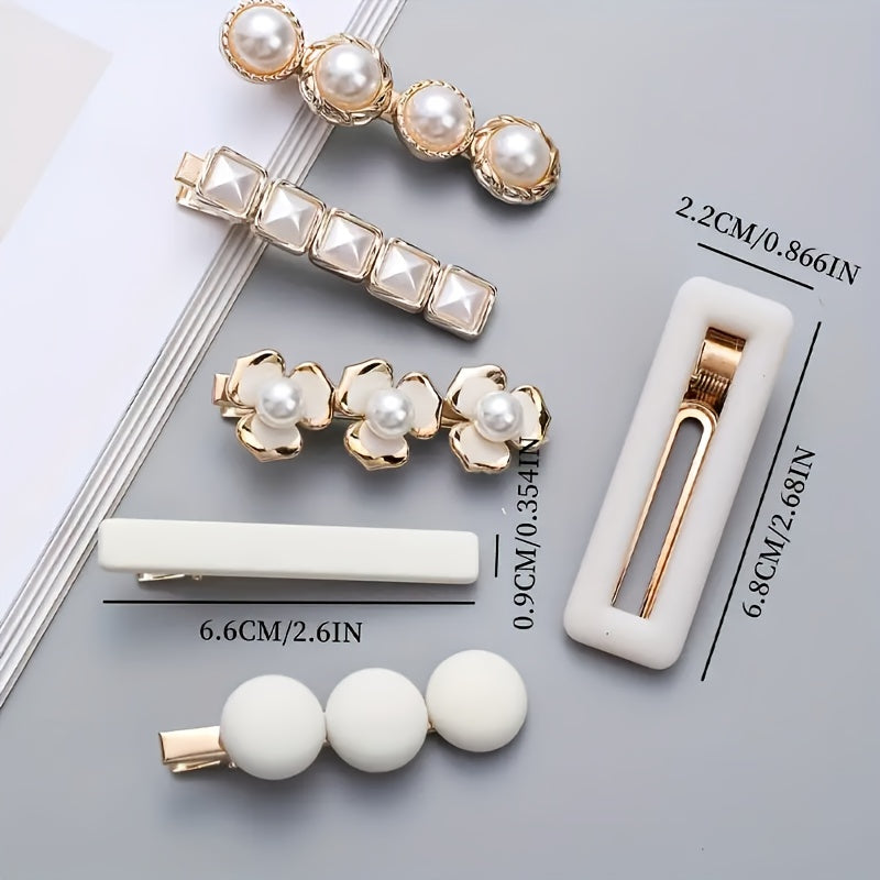 Kit 6 Presilhas de Cabelo - Pearl Bloom Set®