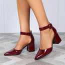 Sapato de Salto Envernizado - Crimson Poise®