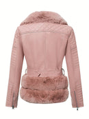 Jaqueta Feminina de Couro e Pele - Realeza Urbana®