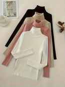 Kit 4 Blusas Cacharrel Feminina Gola Alta - Classic Mood®