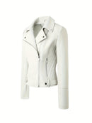 Jaqueta de Couro Biker Feminina - Noir Edge Jacket®