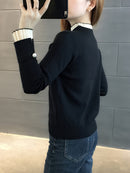 Suéter Feminino Duplo de Lã Gola Alta - Chic Velvet Layers®