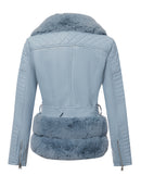 Jaqueta Feminina de Couro e Pele - Realeza Urbana®