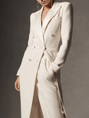 Terninho Feminino Alfaiataria Longo Sofisticado - Beige Majesté®