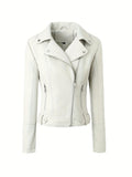 Jaqueta de Couro Biker Feminina - Noir Edge Jacket®