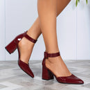 Sapato de Salto Envernizado - Crimson Poise®