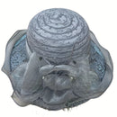 Chapéu Feminino de Organza com Flores - Rose Élégance®