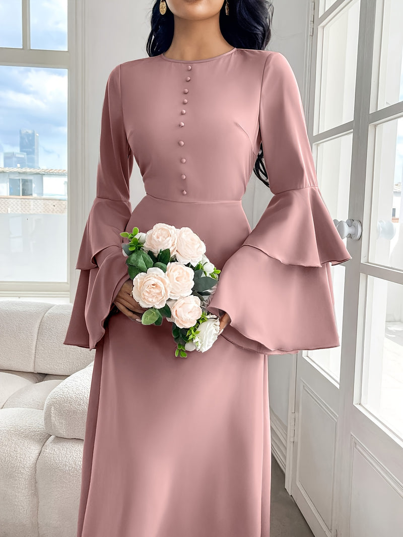 Vestido Longo Acetinado Aurora Belle - DrèssChic