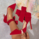 Scarpin de Camurça Salto Agulha Noeud de Luxe - PasChic