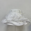 Chapéu Feminino de Organza com Flores - Rose Élégance®