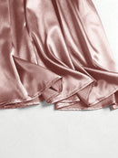 Saia Longa de Cetim Rosé - JupeChic