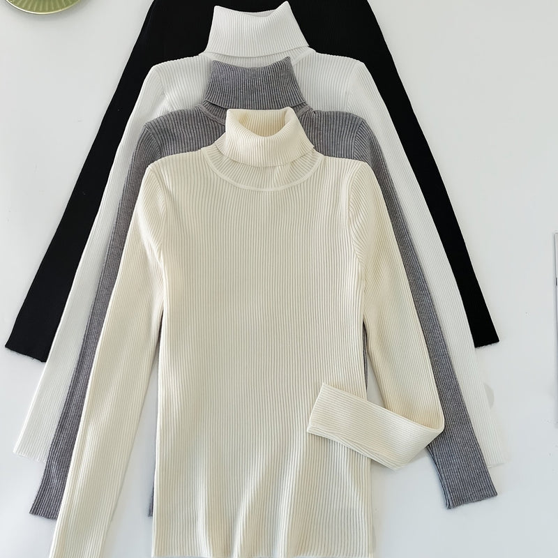 Kit 4 Blusas Cacharrel Feminina Gola Alta - Classic Mood®