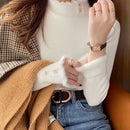 Suéter Feminino Forrado de Lã Delicado Gola Alta - Frost Charm®