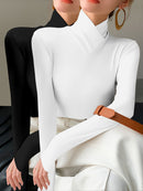 Kit 2 Blusas 2ª Pele Gola Alta V - Dual Sleek Layers®