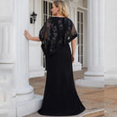 Vestido Plus Size em Chiffon e Renda Divine Élan - DrèssChic