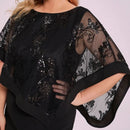 Vestido Plus Size em Chiffon e Renda Divine Élan - DrèssChic
