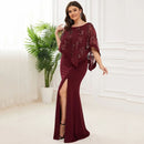 Vestido Plus Size em Chiffon e Renda Divine Élan - DrèssChic