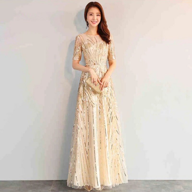 Vestido Golden Glamour Gown -  DrèssChic